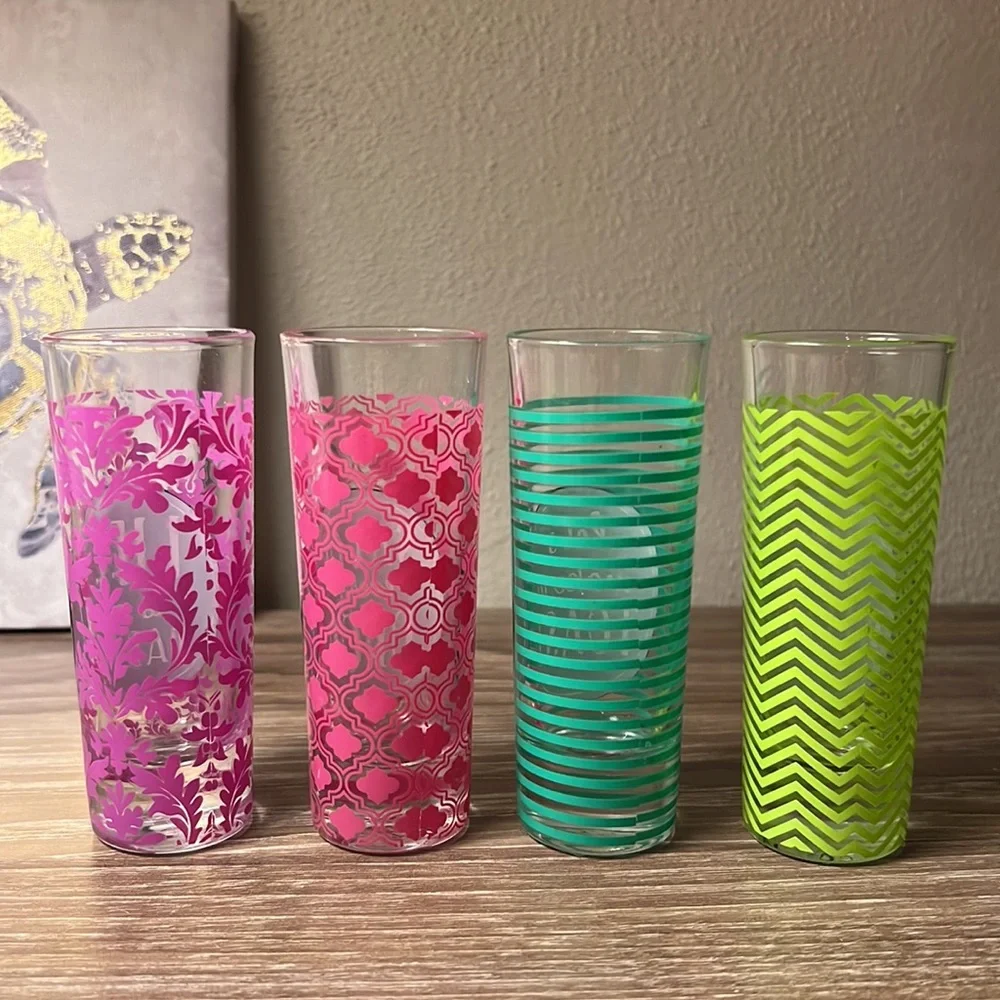 New in Box Novelty Tall Shooter Shot Glasses 2 oz Set of 4- Girl’s Night Out